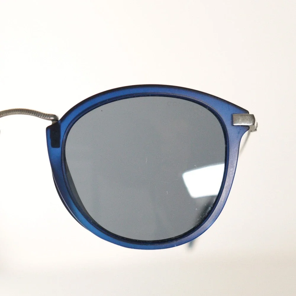 Cole Haan Sunglasses Polarized Round Navy Crystal CH8508 Men 50-22-145